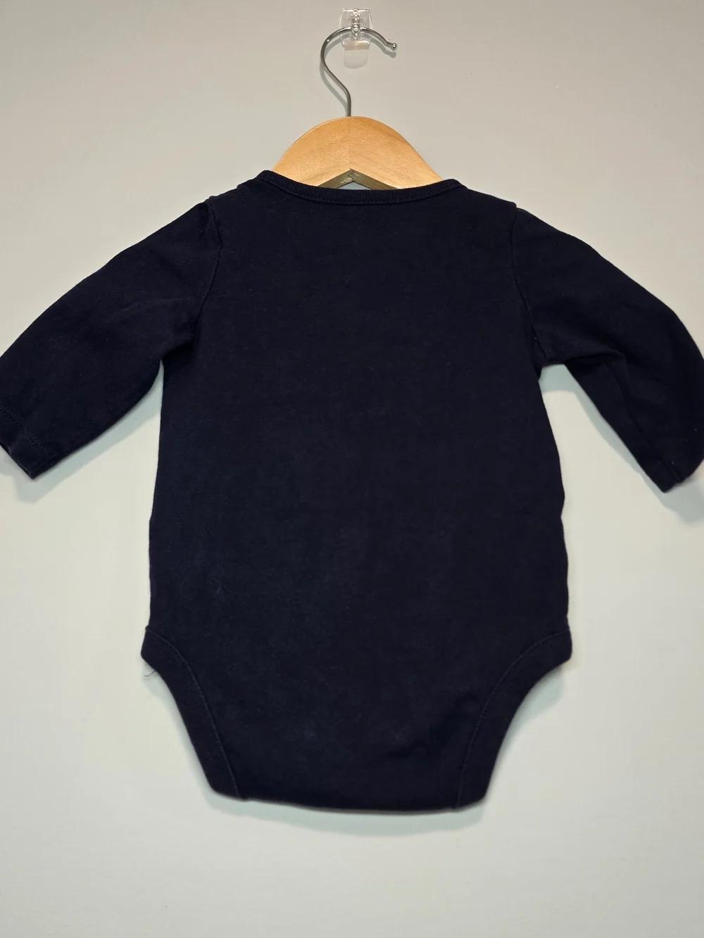 GAP Navy Long-Sleeve One-Piece Bodysuit with 